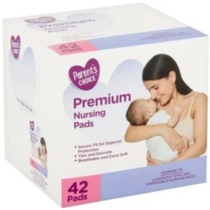 Parent's Choice Premium Nursing Pads For Breastfeeding, 42 Count Superior Absorb - Picture 1 of 3