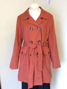 **TOLL aussehende hellbraune orangefarbene Jacke mit Gürtel von New Look - Größe 18 - toll! - Bild 1 von 3