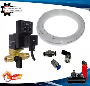 Tsunami 21999-0177 Automatic Timed Electric Drain Valve Kit Built In Strainer - Picture 1 of 8