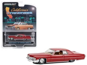 GREENLIGHT LOWRIDERS 1:64 1973 CADILLAC COUPE DE VILLE CUSTOM MAROON NEW!!!!!!!! - Picture 1 of 2