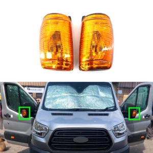 For Ford Transit Mk8 14-19 Pair Side Mirror Turn Signal Light Lamp Replacement - Picture 1 of 6