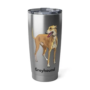 Greyhound Tumbler Fawn 20 oz Stainless Steel Spill Resistant Lid Original NEW! - Picture 1 of 5
