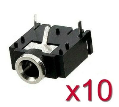 10x Connecteur à souder Jack 3,5mm audio femelle 3 pins Female connector 3.5 mm - Image 1 of 3