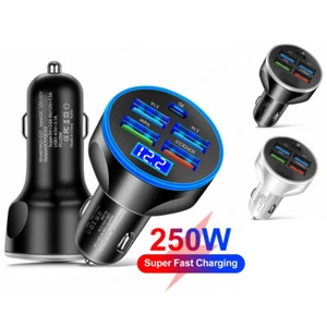 4 USB Ports Super Fast Car Charger Adapter for iPhone Samsung Android Cell Phone - Picture 1 of 20
