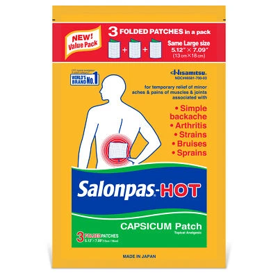 Pack de 4 parches Salonpas-Hot Capsicum de 3 unidades Foto 1 de 3