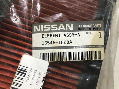 OEM Nissan Air Filter (2012-2019 Versa / Versa Note) - 16546-1HK0A Foto 1 de 3