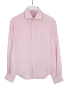 Suitsupply Extra Slim Fit Camicia Formale Uomo Grande Puro Lino Cutaway Collare - Foto 1 di 10