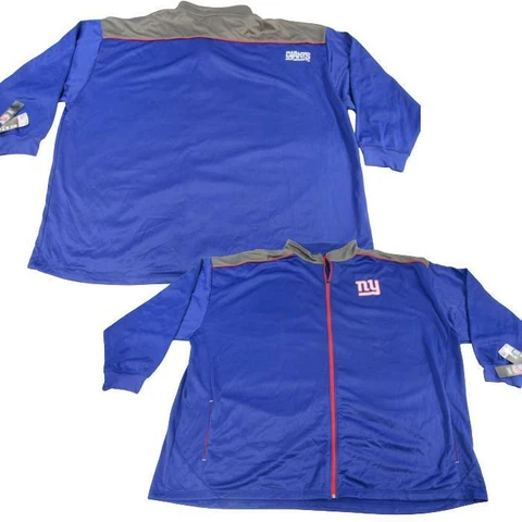 New York NY Giants Mens Sizes 5XL-6XL Full Zip Blue ThermaBase Jacket Cover