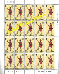EUROPA 1979 FULL SHEET 20 STAMPS ISLE OF MAN 6P - Picture 1 of 1