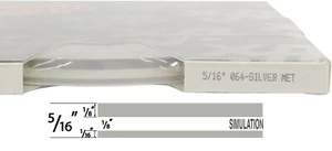 Rollo a rayas 5/16" con descuento - 064 - plateado metálico - Imagen 1 de 3