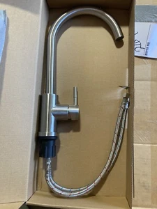 kitchen faucet stainless steel new old stock Single Handle - Picture 1 of 3