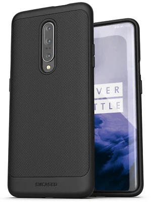 Encased OnePlus 7 Pro Case (Thin Armor) Slim Flexible Grip Phone Cover - Black