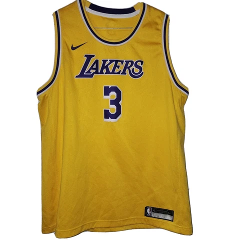 Anthony Davis LA Los Angeles Lakers NBA Finals Basketball Yellow Men's XL Jersey Cover