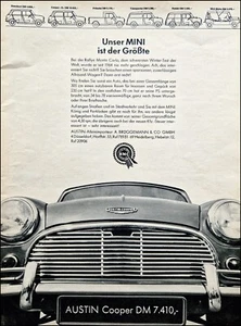 Austin Mini Cooper......originale Werbung aus 1967 - Bild 1 von 1