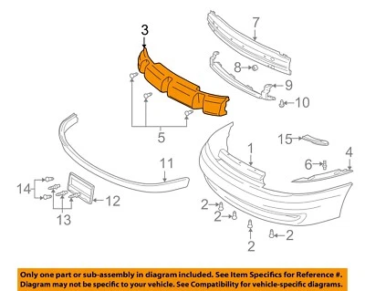 GM OEM 00-02 L100 Front Bumper Bumper Components-Energy Absorber 90584234 Foto 1 de 2