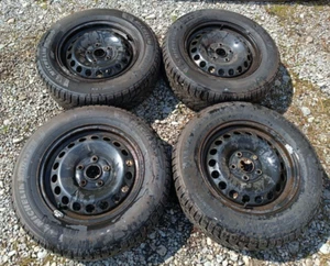 VW Golf 5 1K 6 5K Satz Winterräder Stahlfelgen 195/65R15 91T Michelin DOT 3418 - Bild 1 von 12