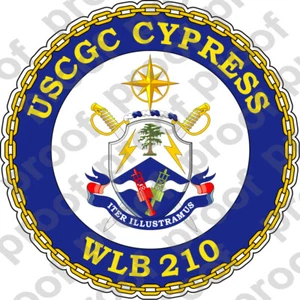 STICKER USCGC WLB 210 CYPRESS - Picture 1 of 1