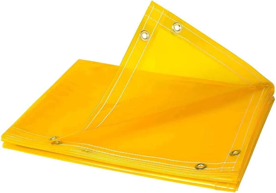 Tillman 601 R 68 6 X 8 14 Mil Yellow Vinyl Welding Curtain W Grommets All Around