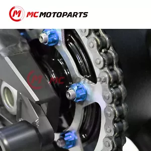 Radios CNC 6 tuercas de piñón traseras M8 para Suzuki DRZ 400 SM 05-15 - Imagen 1 de 13