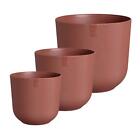 Elho Jazz Recycled Plastic Round Plant Pots - Red - 26cm Set of 3