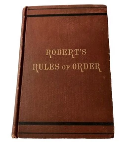 Robert's Rules of Order 1892 antique hardcover HM Roberts HTF Law Book - Bild 1 von 8