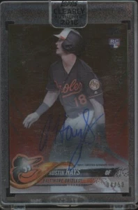 2018 CLEARLY AUTHENTIC AUSTIN HAYS CAA-AH RED RC AUTOGRAPH /50 BALTIMORE ORIOLES - Picture 1 of 2