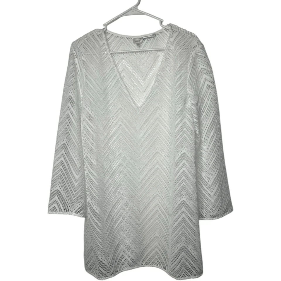 Túnica Milly Cabana Blanca Mykonos Natación Cubrir Vacaciones Talla L Bergdorf Goodman Foto 1 de 4