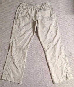 Nike Mens Large Beige 100% Polyester Golf Windbreaker Pants With Drawstring 24 - Picture 1 of 11