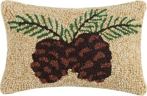 Peking Handicraft Pine Cone, 8x12 Hook Pillow - Picture 1 of 1