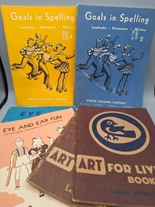 6 Assorted Vintage Elementary School Workbooks ~ 1943 -1951 - Picture 1 of 24