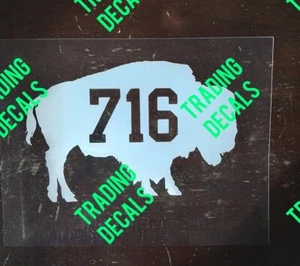 716 Standing Buffalo Football JOSH ALLEN Bills Custom Vinyl Sticker 5x3.5! - Picture 1 of 8