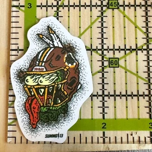 Football Head With Feathers Rat Fink Big Daddy Vinyl Decal Sticker Bomb Rat Rod - Picture 1 of 5