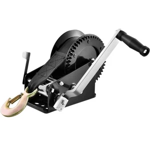 1200 Lb.webbing Hand Winch Hand Crank Winch Motorboat Trailer Self-locking Winch - Picture 1 of 21