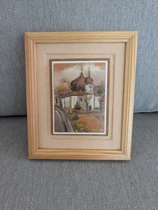 Mixed Media Painting Of Kostel Panny Marie Pomocné z Hvězdy Signed Josef Fiala - Picture 1 of 11