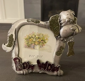 CORNICE PORTAFOTO CANE, PICCOLA, PELTRO, OSSO DI CANE "BOW WOW", Carina! - Foto 1 di 7
