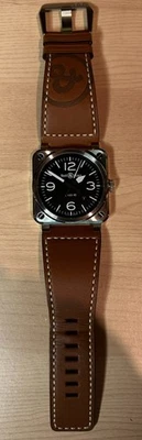 Bell and Ross BR03-92 acero con caja/papeles originales y 9 correas Foto 1 de 4
