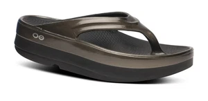 OOFOS Women's OOmega OOlala Stacked Sandal - Titanium Mirror ( All Sizes ) - Picture 1 of 9