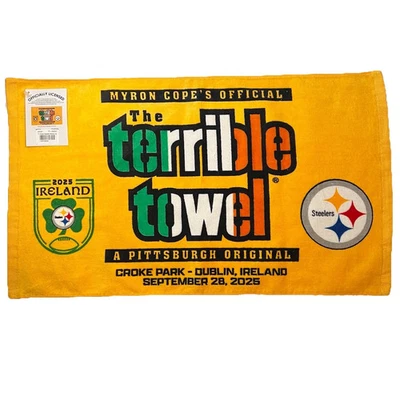 Pittsburgh Steelers Dublin Ireland Game Day Terrible Towel Croke Park NEW RARE!