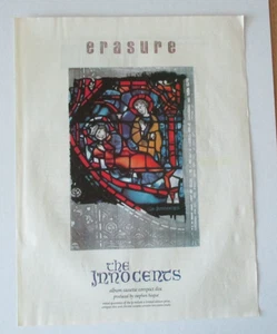 Erasure The Innocents Album Cassette CD Advert 9 x 12 inches - Picture 1 of 1