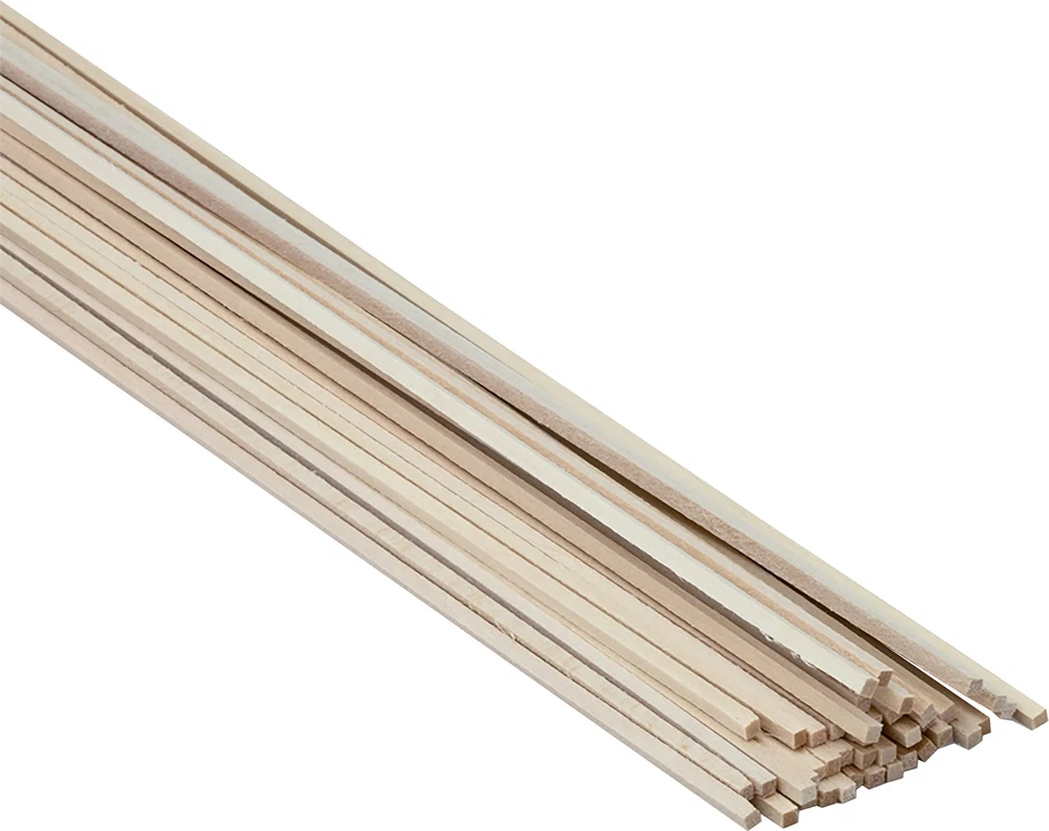 1/8" x 1/8" x 24" Basswood Strips (20) - Image 1 of 2