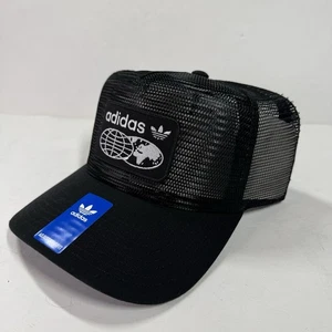ADIDAS ORIGINALS WORLDWIDE FULL MESH TRUCKER HERREN SNAPBACK MÜTZE SCHWARZ NEU - Bild 1 von 7