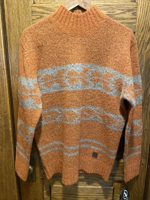 Suéter AIGLE Para Hombre L Naranja/Gris Cuello Alto Foto 1 de 4