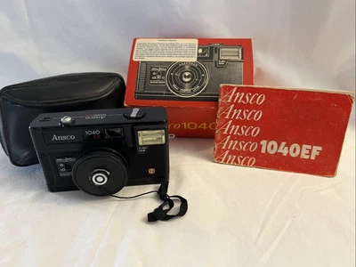 Ansco 1040EF~Vintage Compact Film Camera~Case Box Instruction Booklet - Image 1 of 4