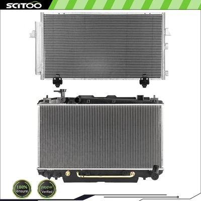 Kit de radiador y condensador de aire acondicionado para Toyota RAV4 2001 2002 2003 2004 2005 Foto 1 de 4