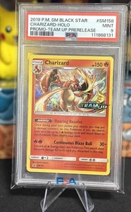 Charizard SM158 PSA 9 Mint Team Up Prerelease Promo Sun & Moon Black Star - Picture 1 of 2