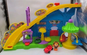 Fisher-Price Little People Fun Park Roller Coaster Playset W/ Eddie Lion Costume - Picture 1 of 9