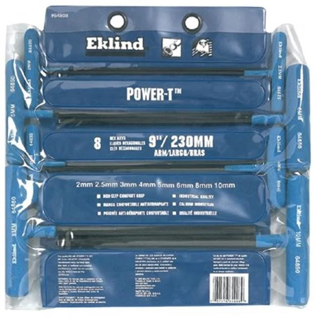 Eklind Tool 269-64808 8 Key Ball Metric Powert Key Set In Pouch 9 Incharm - Image 1 of 1