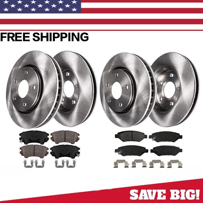 Rotores delanteros y traseros + pastillas de freno para Chevy Camaro 2010 2011 2012 2013 2014 2015- Foto 1 de 4