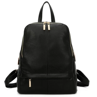 Ladies Backpack Faux Leather Fashion Backpack With Anti Theft Zipper, Waterproof - Image 1 of 4