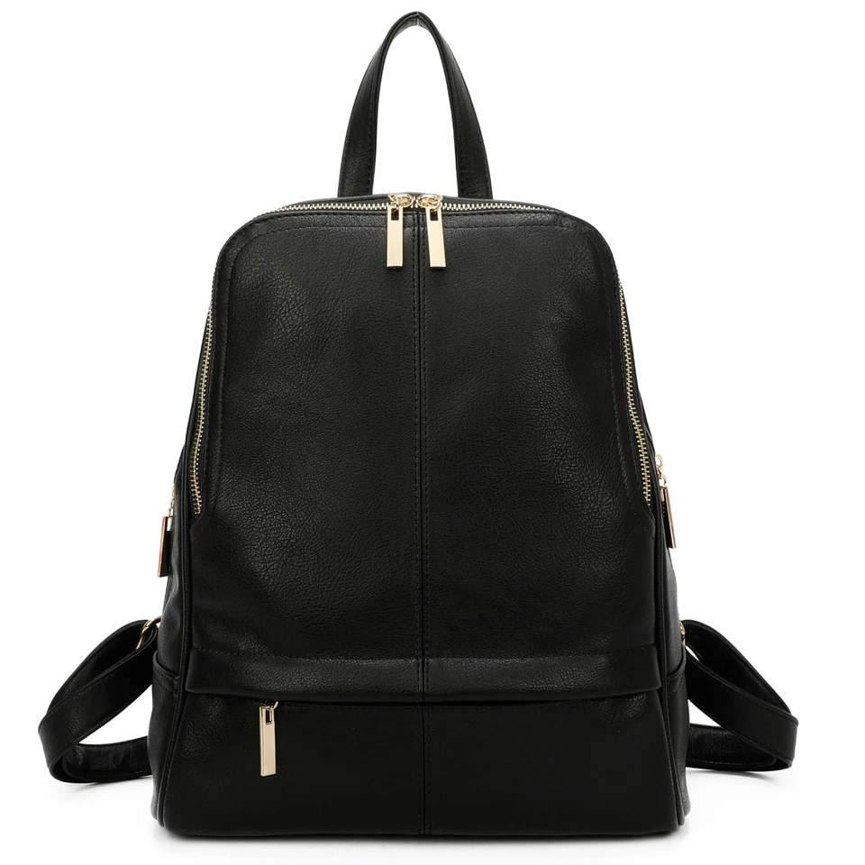 Ladies Backpack Faux Leather Fashion Backpack With Anti Theft Zipper, Waterproof - Image 1 of 4